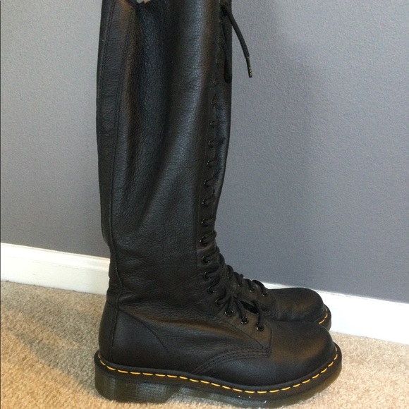 Dr Martens 1B60 VIRGINIA LEATHER KNEE HIGH Boots - Picture 4 of 7